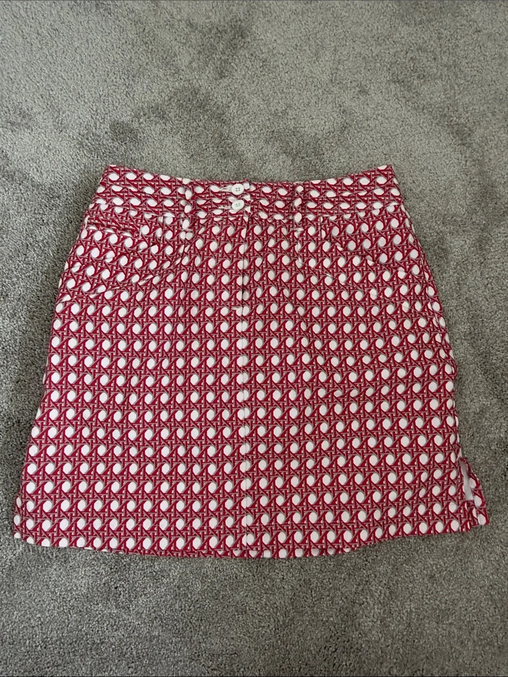 Red Patterned golf skort - Picture 1 of 5